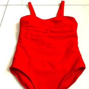 Red one piece swimwear